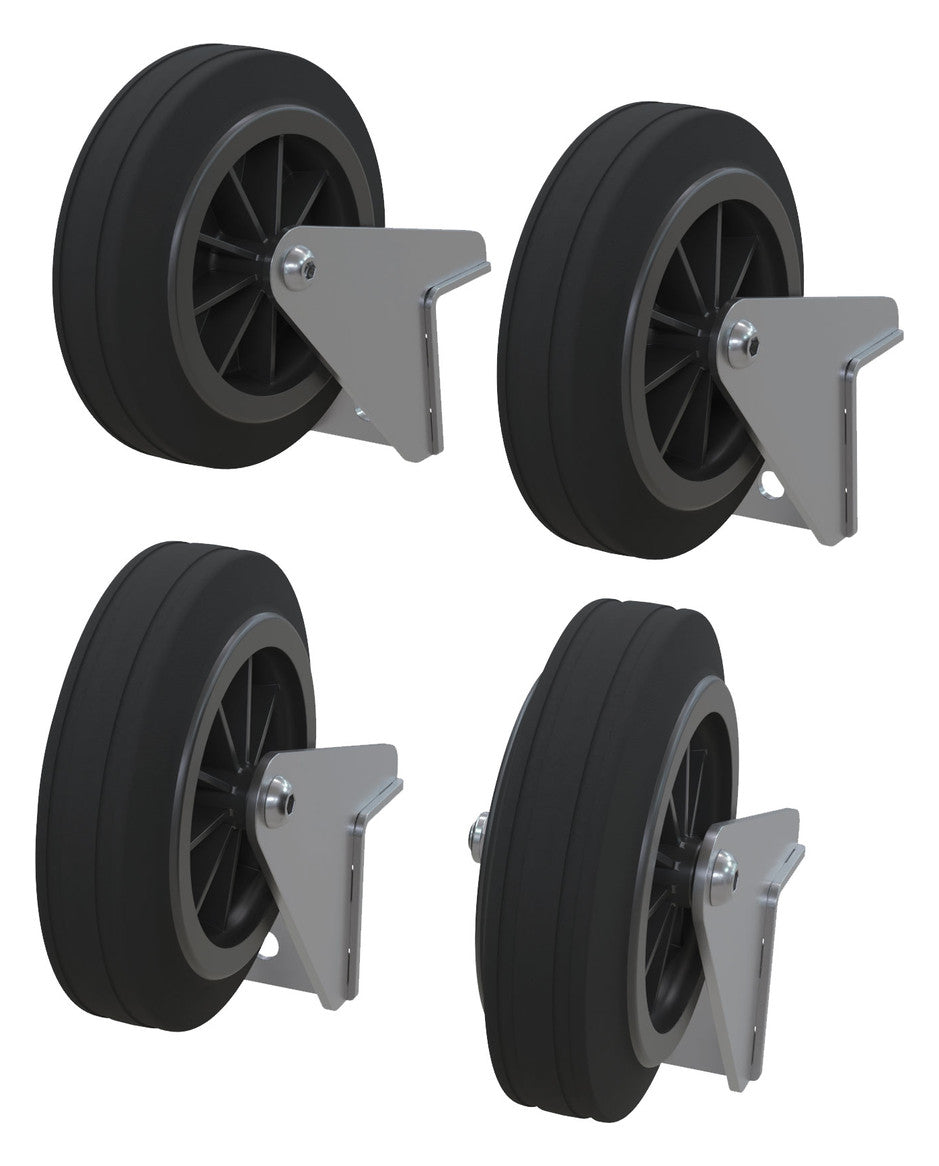 RUNPOTEC Transporträder - 4 Stk 125 mm Edelstahlgehäuse 20711