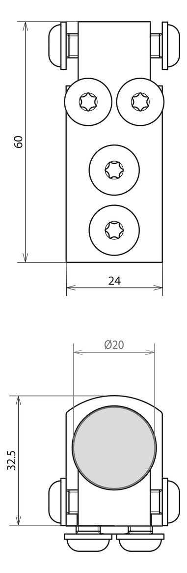 DEHN SE Anschlussklemme ST 20 g/vz AK TE 20 STGALZN
