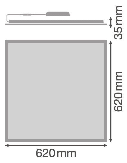 LEDVANCE LED-Panel 620x620mm 33W 4000K PL COMP 625 V 33W 840 U19 DALI 3630lm