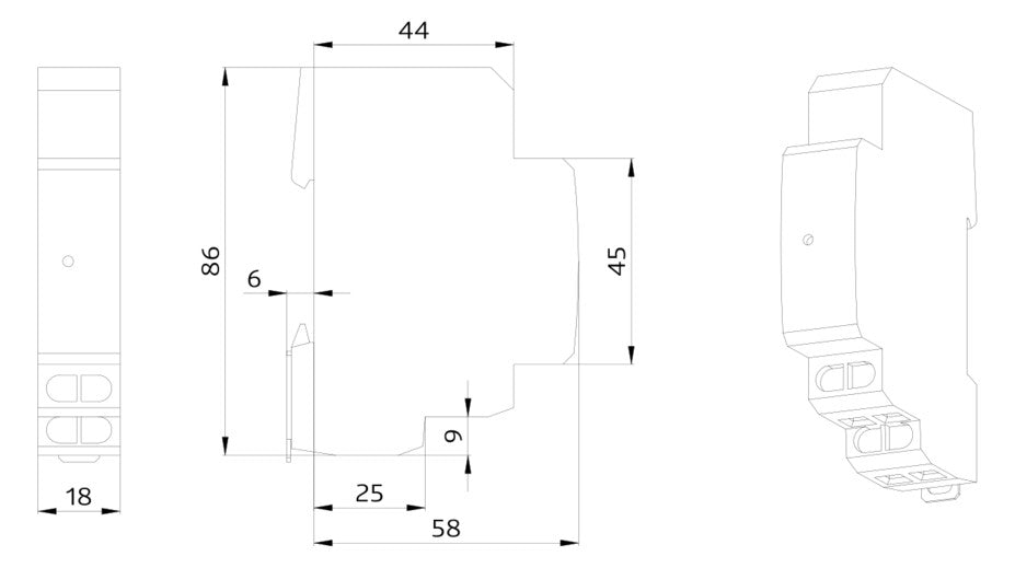 BEG Schaltaktor DALI REG TE 1f 16A 3000W RM1-LINK-REG DALI-2 weiß 10-22V