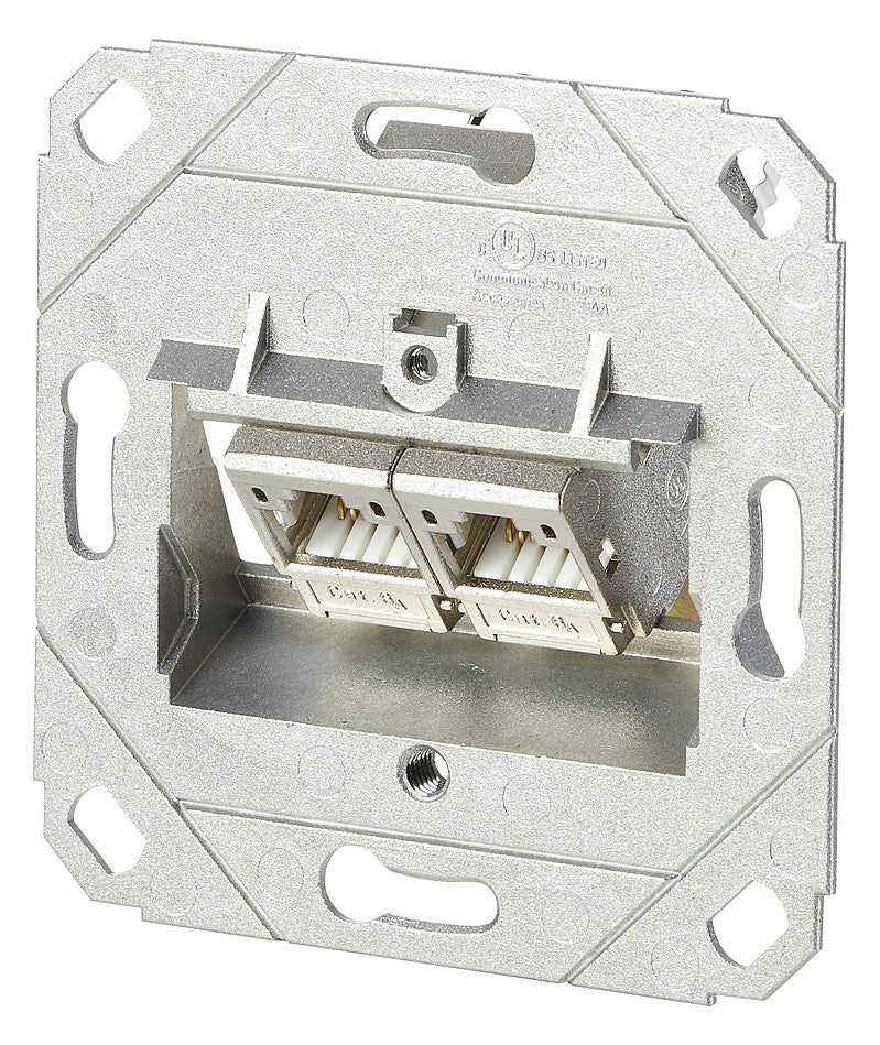 METZ CONNECT Anschlussdose Cat6A 2xRJ45 130B11D21200-E Kanaleinb schräg