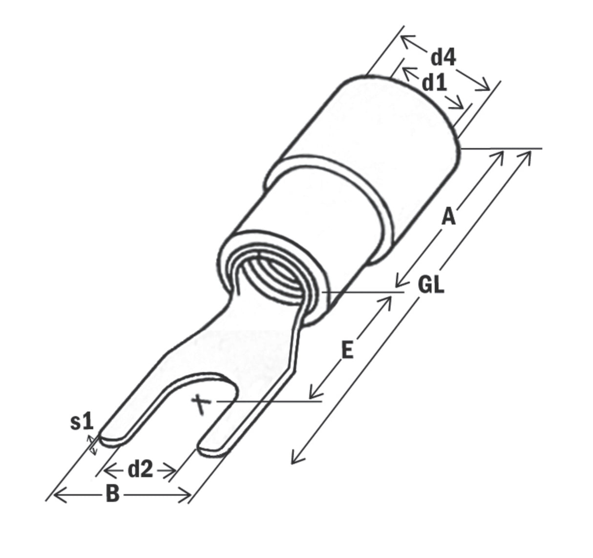 HAUPA Gabelkabelschuh 4-6qmm PVC ge 370322