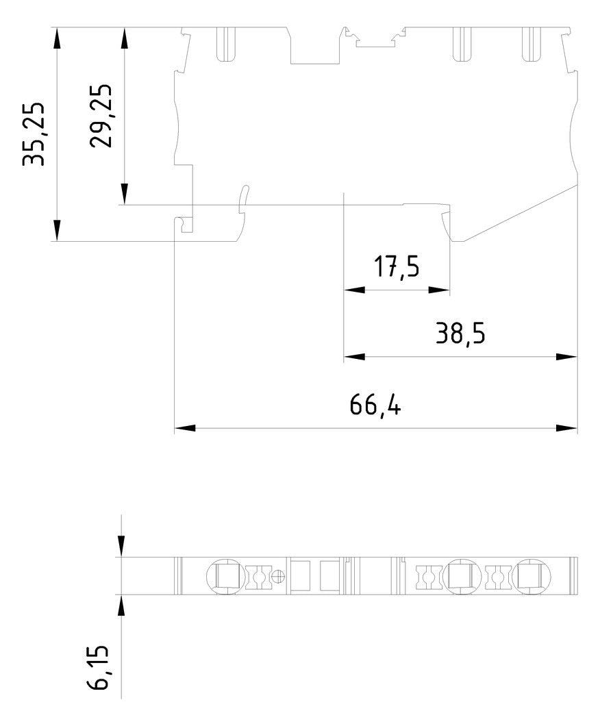 SIEMENS Reihenklemme 1Etage 3kl gr 32A 8WH6003-0AG00 TS35