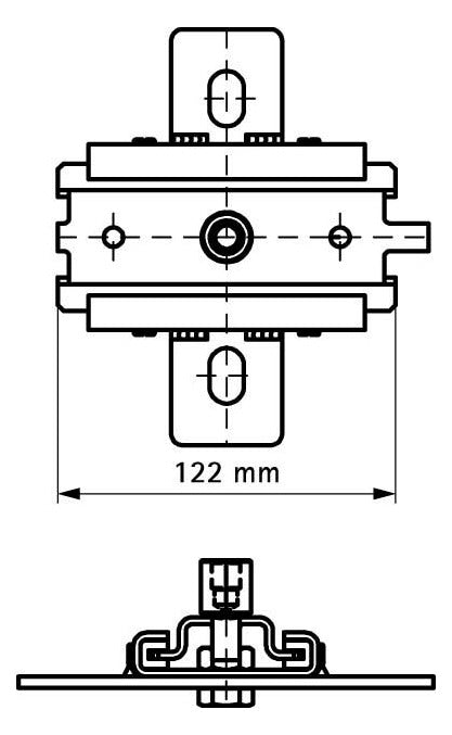 Walraven Gleitlager ES-1MV einzeln ev/POM für axiale Verschiebung M10/M12 | 6663412