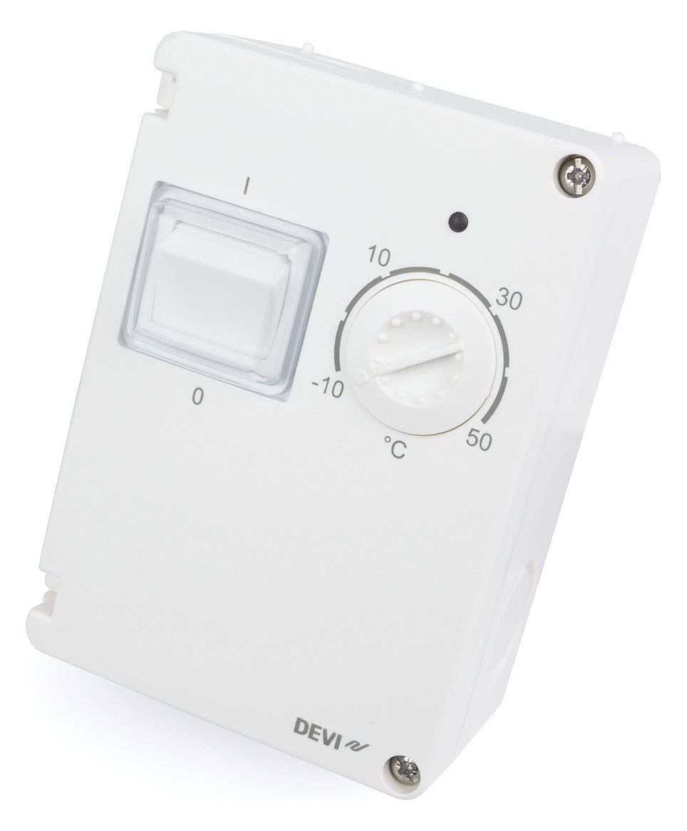 DEVI Allzweckthermostat ws 1W AP IP44 230V DEVIreg 610