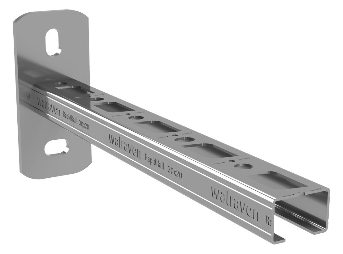 Walraven Wandkonsole RapidRail 30x20 ev L: 200 mm mit Schnittmarkierungen | 66032020