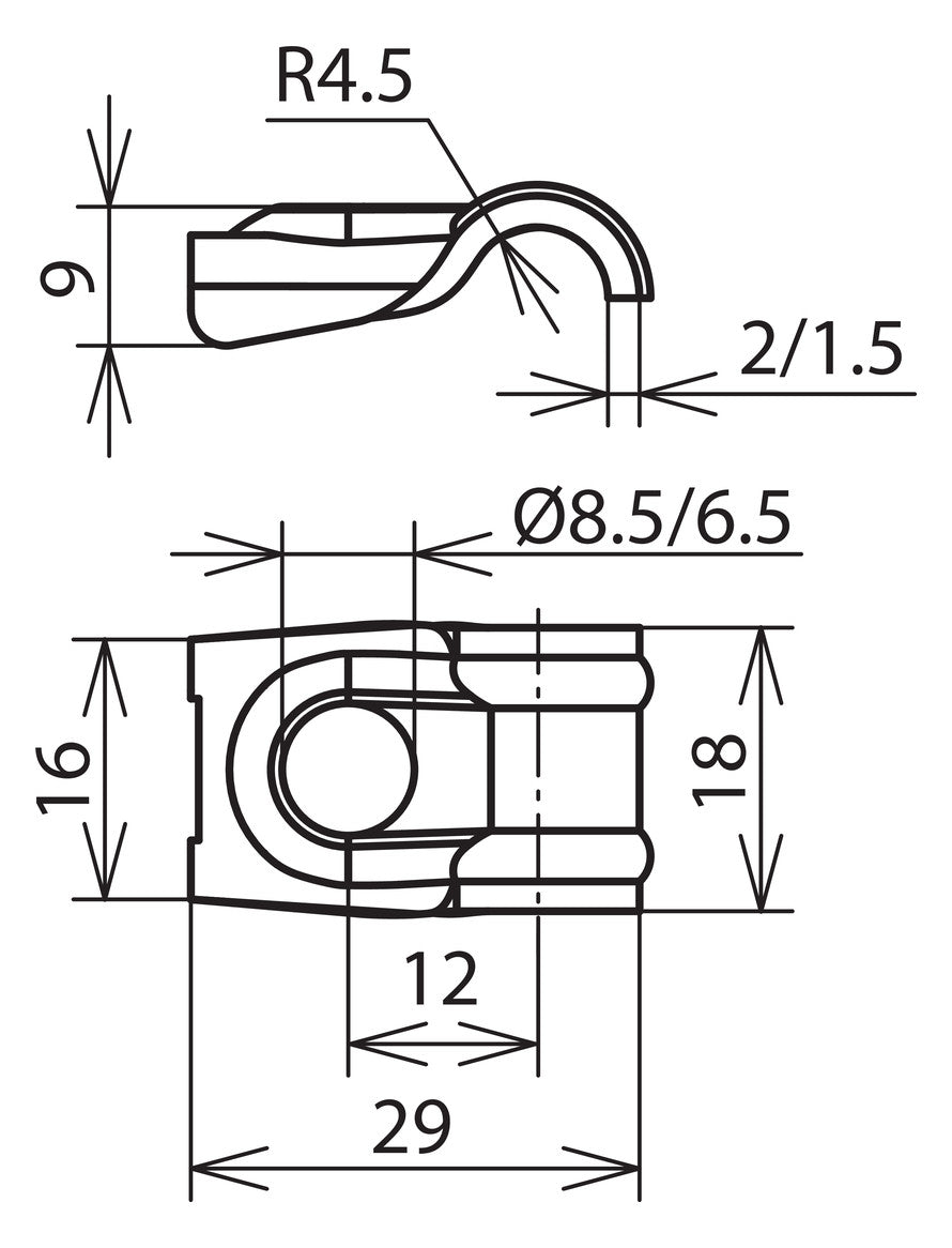 DEHN SE Leitungshalter Blitzsch 6-10 V2A UEL DQ 6.10 B8.5 V2A m.Schraubsch