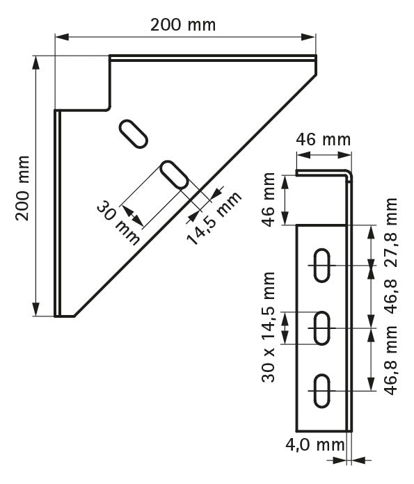 Walraven Winkelkonsole RapidStrut BUP 200x200x46 | 66038020