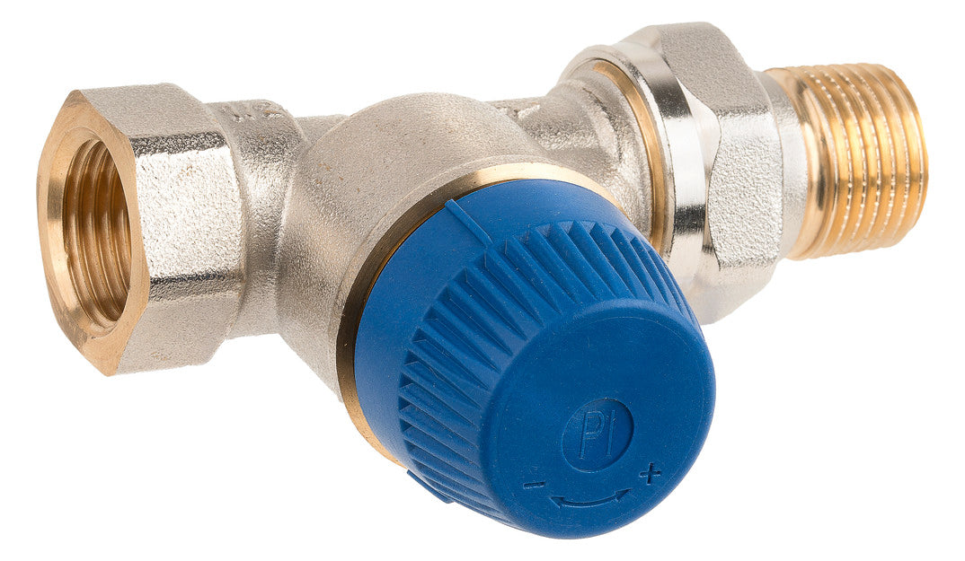 Honeywell Thermostatventil Kombi-TRV Messing vernickelt, Durchgang, DN20 | V2100DPI20