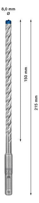 BOSCH-EW Hammerbohrer 8mm SDSplus SDS plus-7X 1pc 150/215mm f.Beton