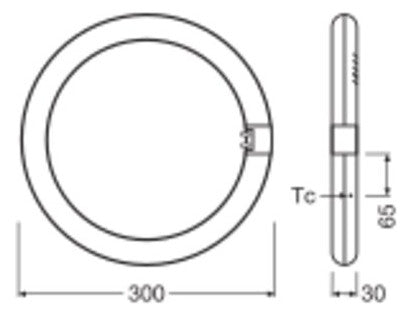 LEDVANCE LED-Röhrenlampe G10q 18,3W ws E LED TUBE T9 C 32 EM V 18.3W 865 G10 6500