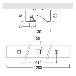 ZUMTOBEL LED-Deckenanbauleuchte 37,7W ws MIRAL FAW LED4400-840 L1200 LDE WH 4000K