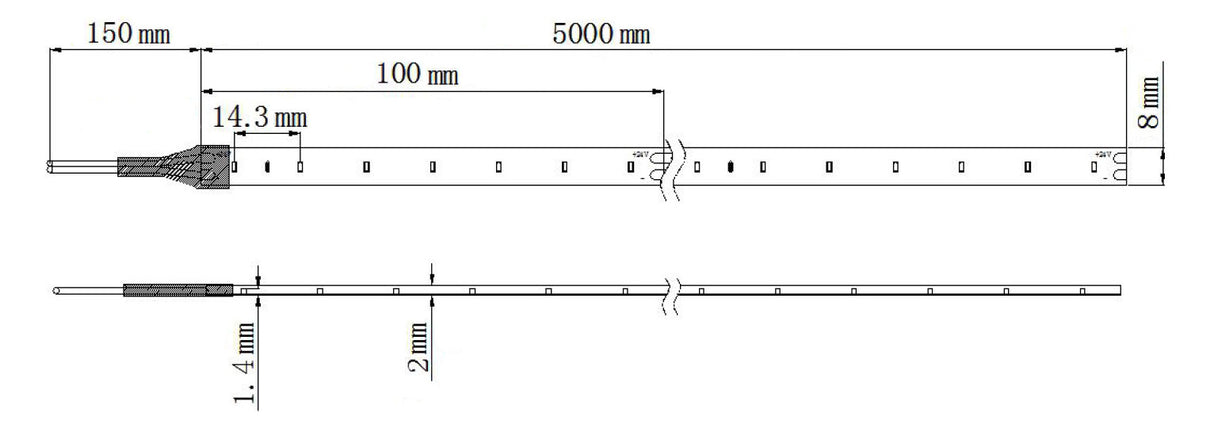 BARTHELME LED-Lichtband 4,8W/m ws 3000K 51540333 70Stk/m IP54 DC 24V