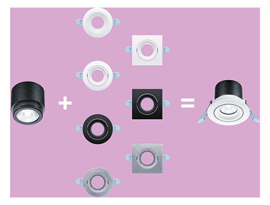 THORNECO LED-Einbaustrahler 9W Konv dim LED SPOT IP44 38° 68 850 930 A dim 1LED
