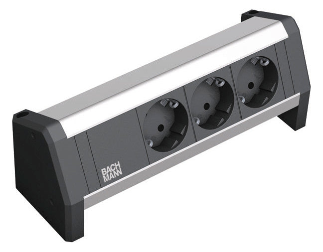 BACHMANN Steckdosenleiste 3f sw 35° IP20 DESK 339.1002