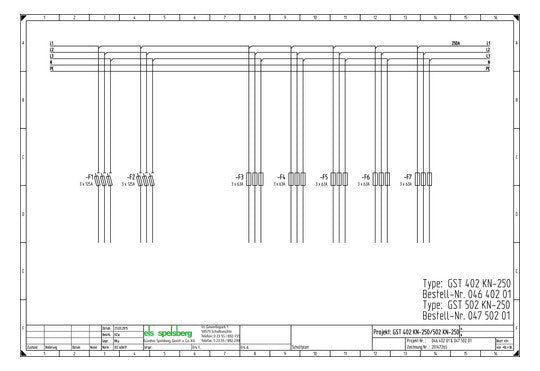 SPELSBERG Lasttrenngehäuse NH000 250A GST 502-KN-250 Plus 690V 640x440x179mm