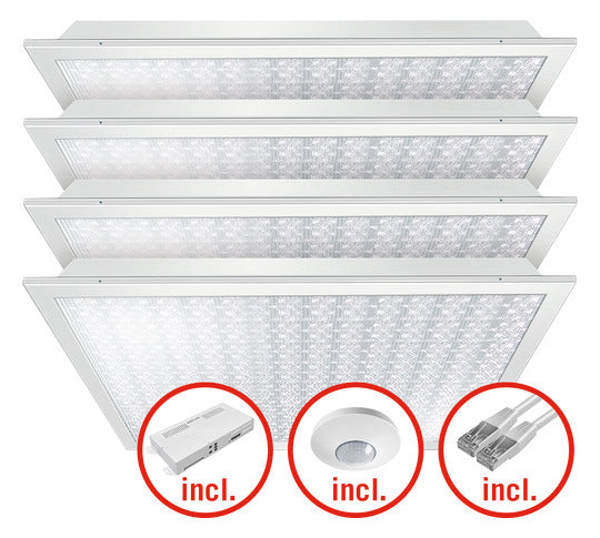 ESYLUX LED-Panel 620x620mm 132W 4000K ws QUADRO-SET CELINE-2 625 DDP TR 840 18400