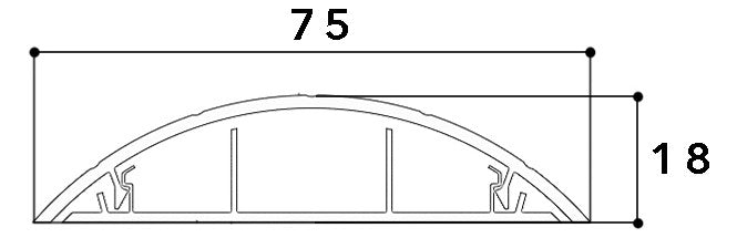 GGK Aufbodenkanal Kst anth 75x18x2000mm ABK 18x75 RAL7016