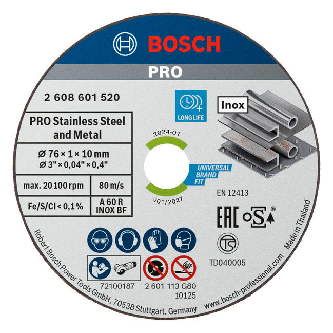BOSCH-EW Trennscheibe 76x1mm f.Metall 2608601520
