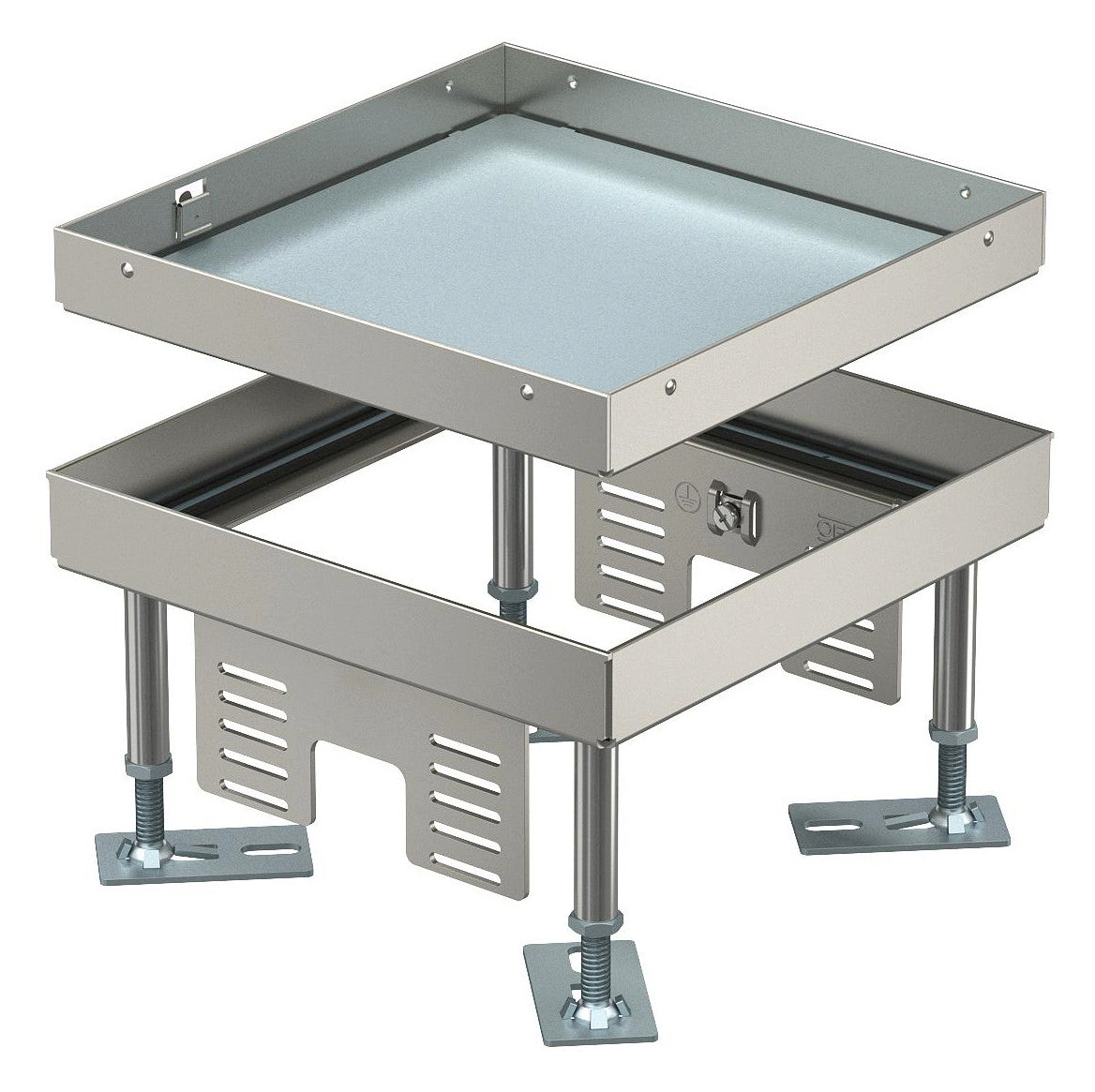 BETTERMANN Kassette nivellierbar VA nass RKN3 4 VS 20 quadrat 201mm 105-150mm