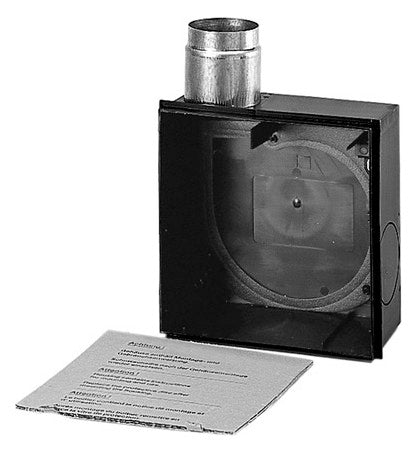 MAICO Ventilatorgehäuse Kst sw 80mm ER - UPD m.BS-Absperr 225x225x93mm