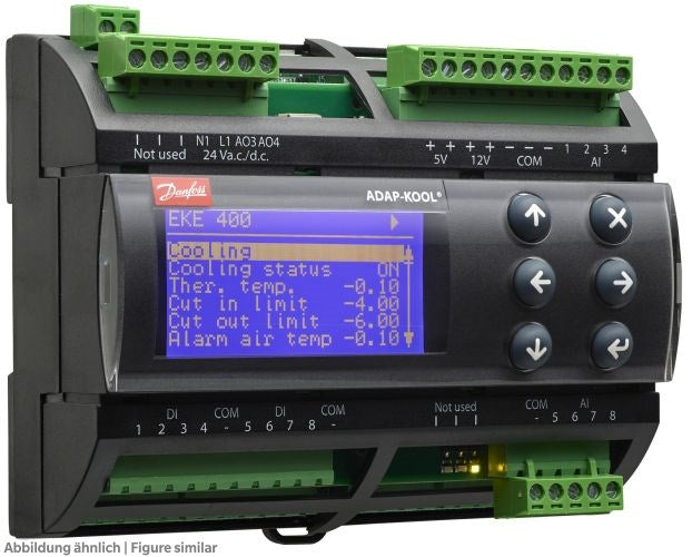 EKE 400 Kühlstellenregler m.Display 230VIndustrieanw., 8AI, 8DI, 8DO, 2 SSR, 2VO