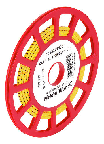 WEIDMÜLLER Kabelmarkierung 1 ge Ader CLI C 02-3 GE/SW 1 CD Kst 1-3mm 1