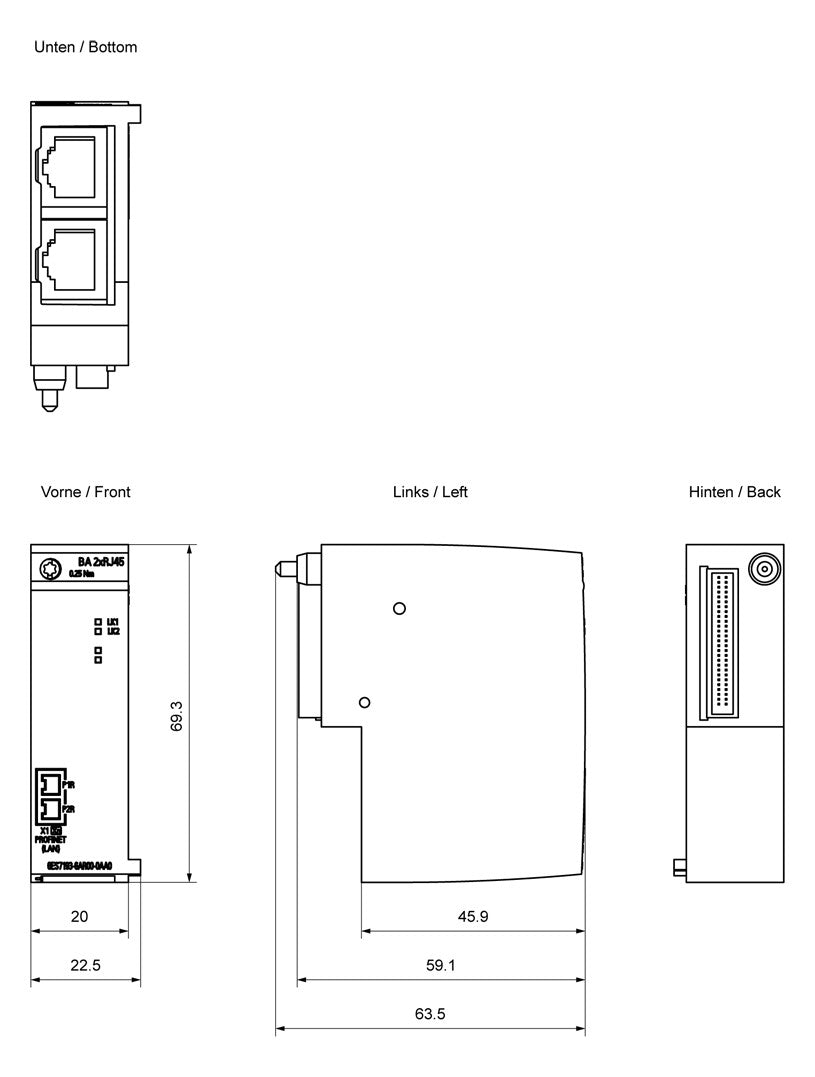 SIEMENS Adapter 6ES7193-6AR00-0AA0