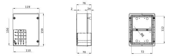 GEWISS Abzweigdose IP56 110x150x70mm Kst GW44426 rechteck Wand/Decke hfr