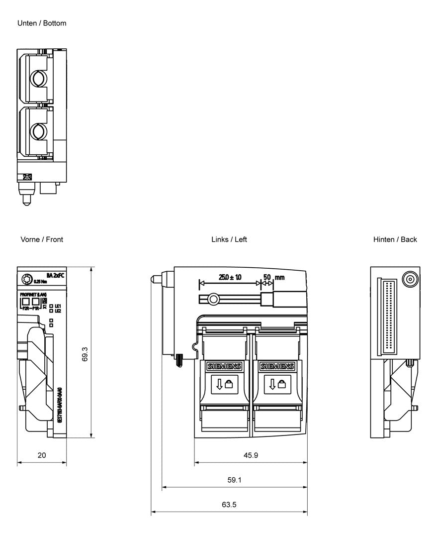 SIEMENS Adapter 6ES7193-6AF00-0AA0