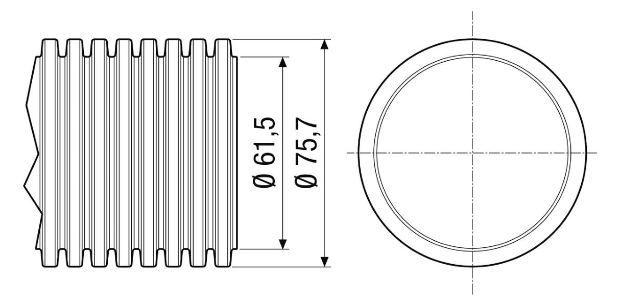 MAICO Spiralschlauch Kst 75mm PE MA-FR75