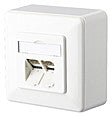 METZ CONNECT Anschlussdose Cat6A AP rws 130C380002-I 2xRJ45 Kanaleinb schräg