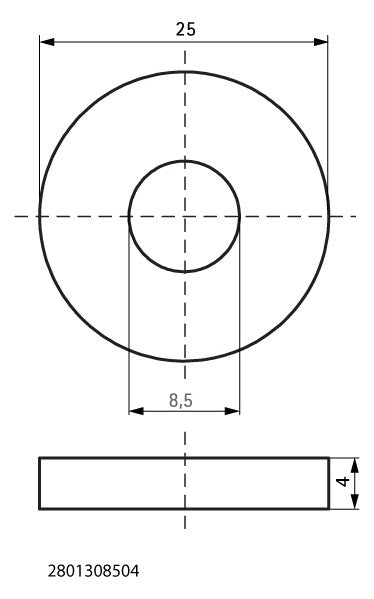Walraven EPDM-Scheibe VibraTek SA-W 25x4mm, Loch 8,5mm | 2801308504