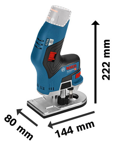 BOSCH-EW Kantenfräse (Akku) 12V 3Ah 2 Professional GKF 12V-8 mLadegerät 1,3kg