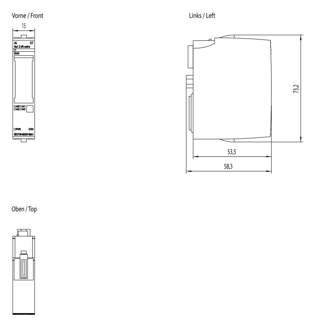 SIEMENS Analoges I/O-Modul DC 19,2-28,8V 6ES7134-6GD01-0BA1 Eing.Strom