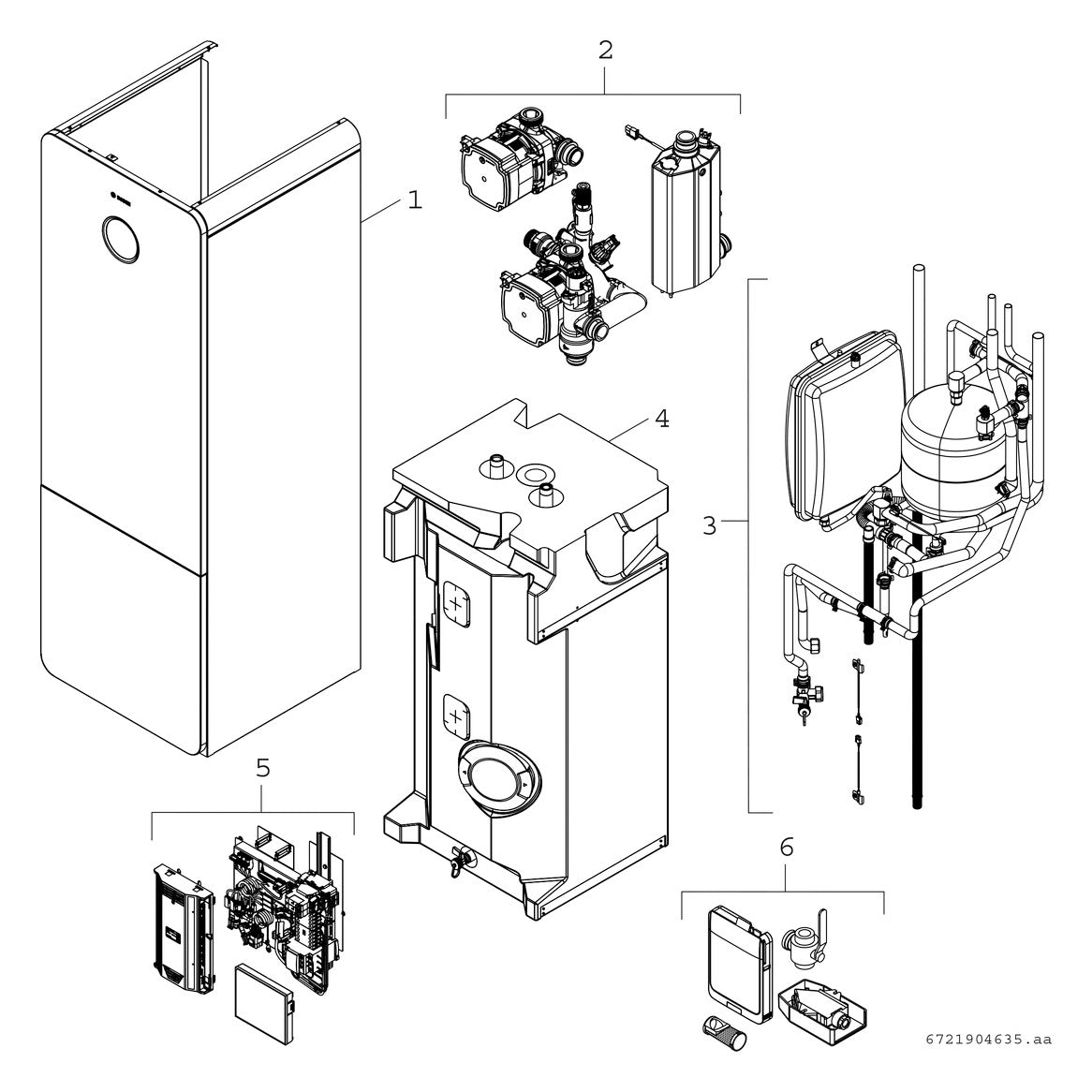 Bosch Luft/Wasser-WP Inneneinheit CS5800iAW 12 M, mit Speicher 180l +16l | 8738212415