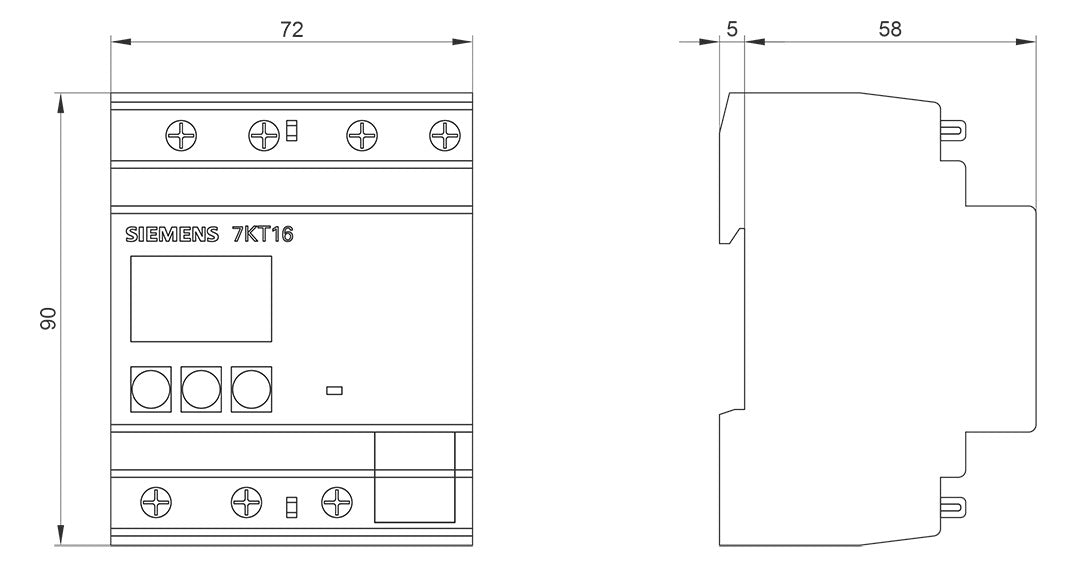 SIEMENS Kombimessgerät 7KT1665 Strommessgerät/Q/Hz/V/P