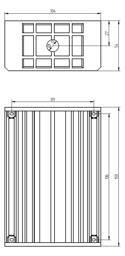 GROTHE UP-Kasten 104x148x54mm UPK 805