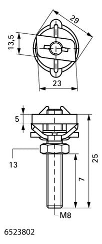 WALRAVEN Hammerfix RapidRail ev M8x25 mit Klemmfeder - für RapidRail