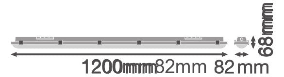 LEDVANCE LED-Feuchtraumleuchte 18W 6500K DP DALI 1200 18W 865 IP65 GY 2400lm gr