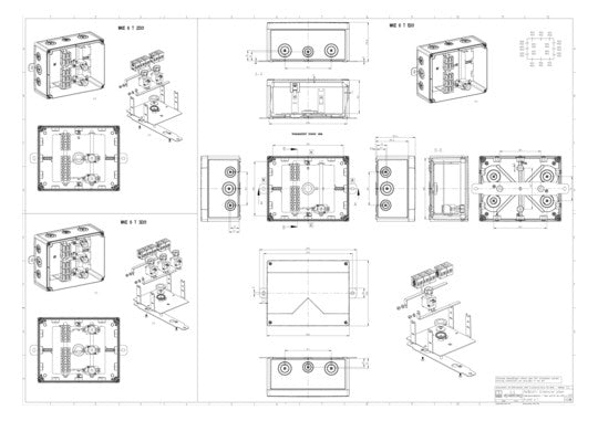 SPELSBERG Abzweigdose Klemme IP66 16qmm WKE 6 T 3D01 250x200x120mm quadrat Kst