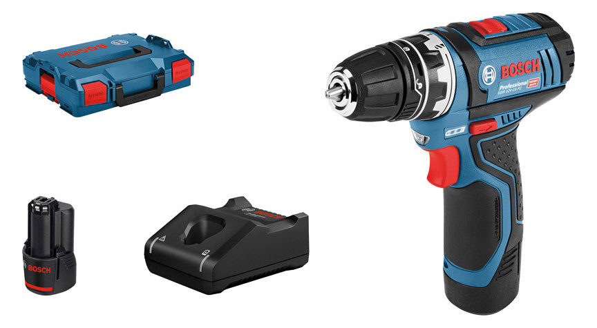 BOSCH-EW Akku-Bohrschrauber 12V 2Ah 30Nm Professional PRO GSR 12V-15 FC 1-10mm