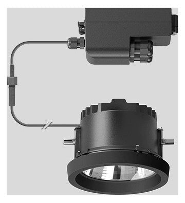 BEGA LED-Deckeneinbauleuchte 19,6W 3000K 24253K3 2142lm graphit Konv DALI