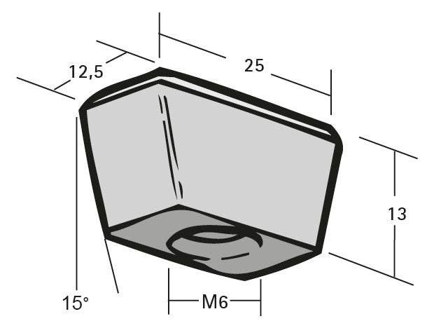 Walraven Verbunddeckenabhänger Britclips 12x25x12 M6 15 Grad | 6213006