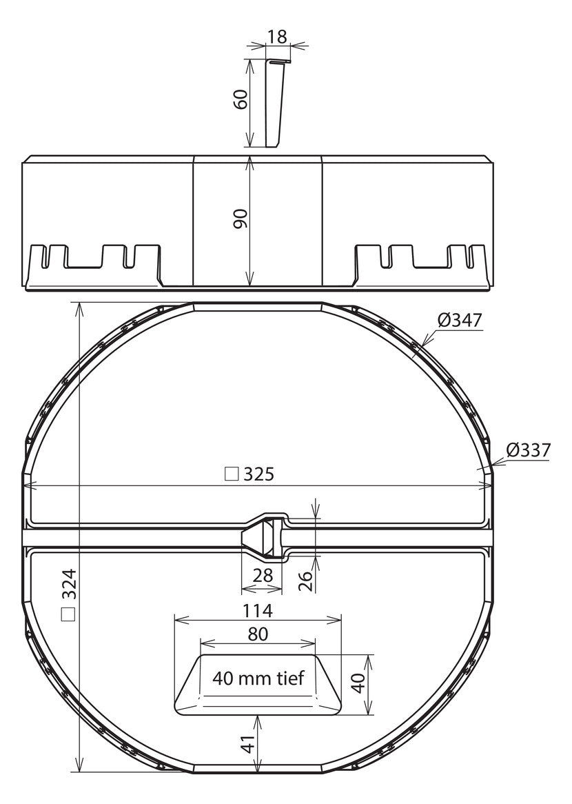 DEHN SE Fangeinrichtung Sockel Keil 17kg BES 17KG KT16 ULP D337 SET beton 337mm