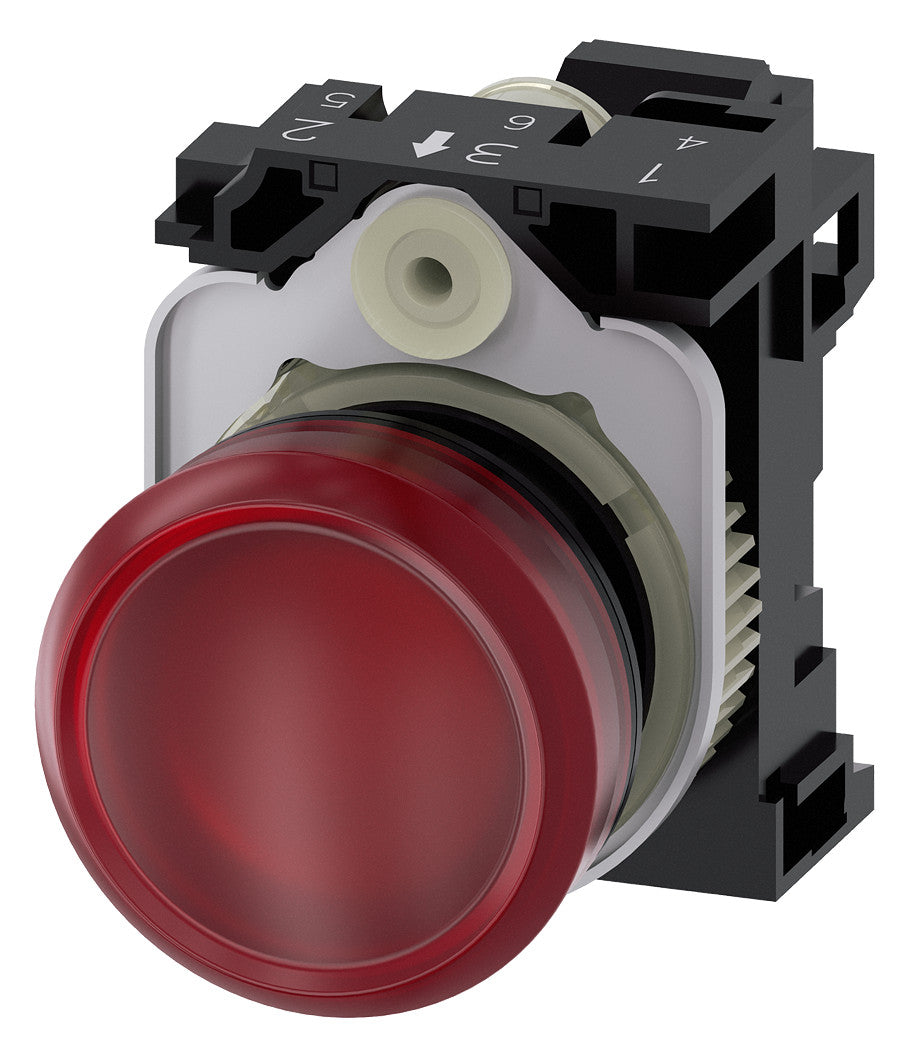 SIEMENS Leuchtmelder komplett 1f rt LED 3SU1102-6AA20-3AA0 UC rnd hoch 22mm