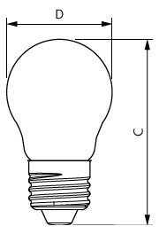 PHILIPS-LM LED-Kugellampe FM E27 P45 ws CorePro LEDLusterND6.5-60W P45 E278 6,5W