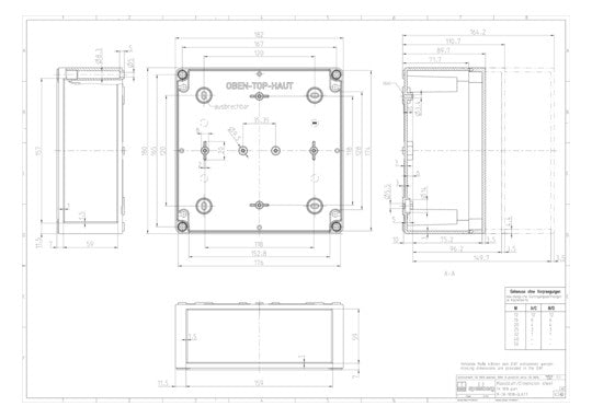 SPELSBERG Abzweigdose Klemme IP66 4qmm RK 4/18 SL-18x4² 180x182x90mm quadrat