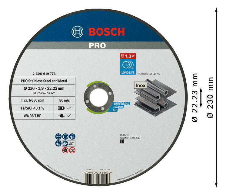 BOSCH-EW Trennscheibe 230x1,9mm f.Metall 2608619773