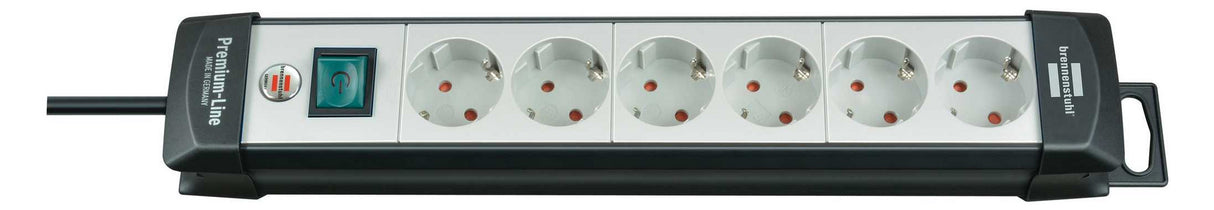BRENNENSTUHL Steckdosenleiste 6f sw/lg Premium-Line Ein/Aus 5m 1951560101